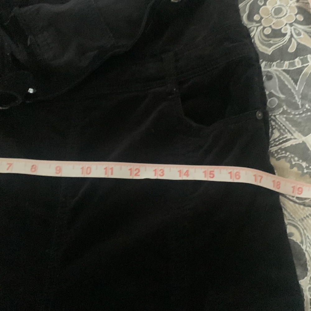 Anthropologie Pilcro and the Letterpress black velvet overalls SZ 29 - Picture 9 of 9